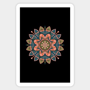 Mandala Folk Art Yoga Design Pattern Sticker